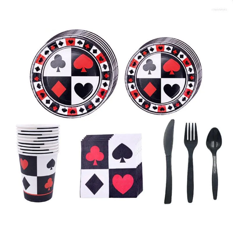 Casino Theme Party Decoration Poker Disposable Tableware Magic Show Las  Vegas Party Decorations Hen Night Bachelorette