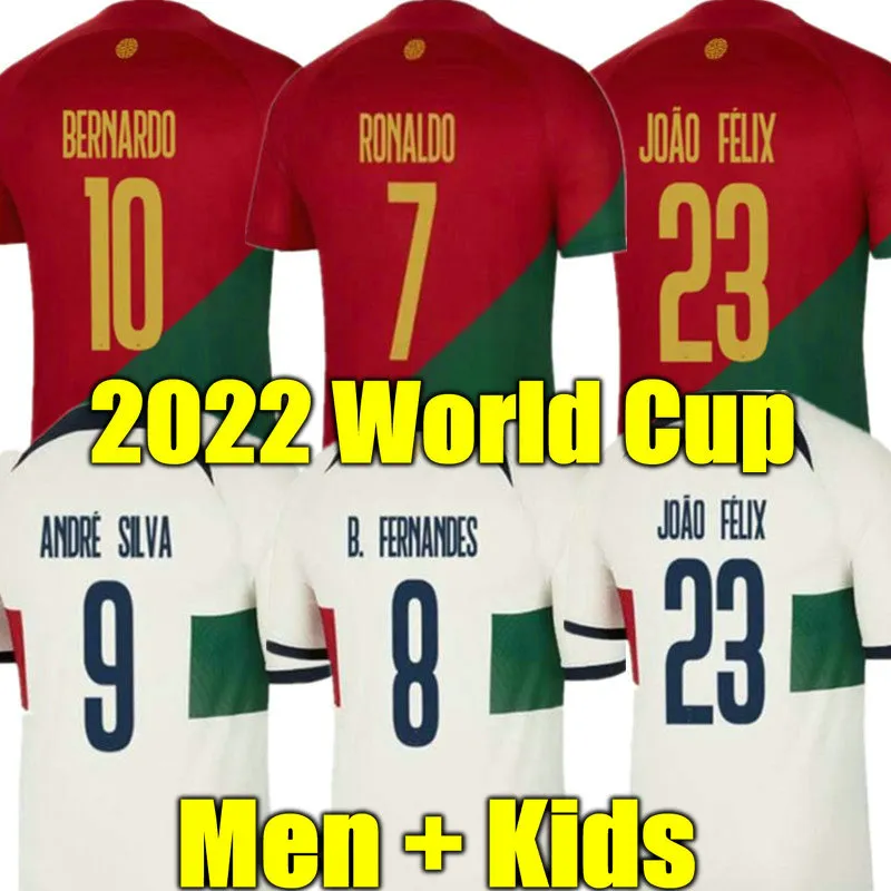 Joao Felix 22 23 Portuguesa voetbalshirts G.Ramos Ruben Neves Bruno Fernandes Portugieser 2022 Portugees voetbalshirt Men Kids Woman Kit R.Sanchez Ronaldo