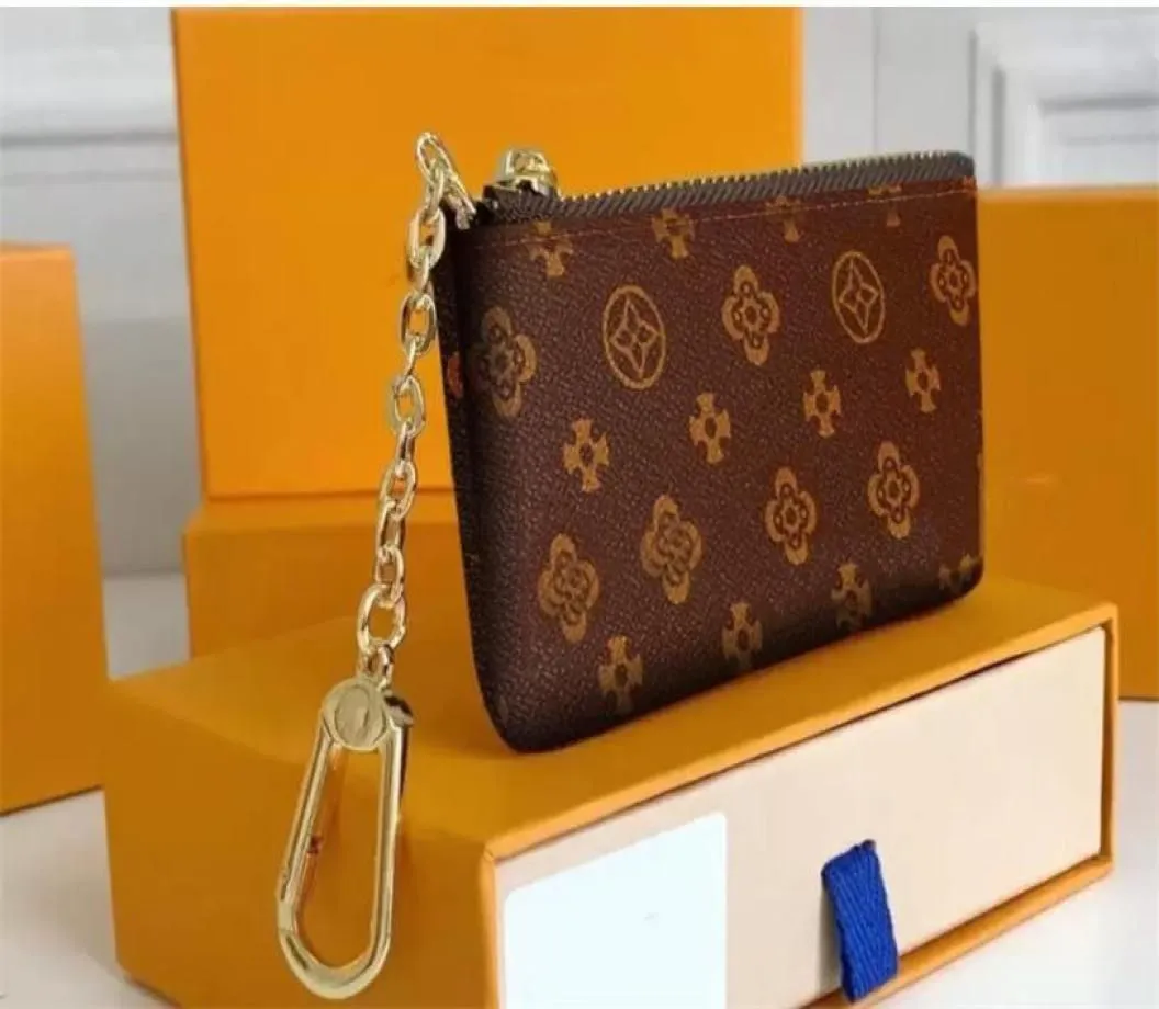 KEY POUCH POCHETTE Portafoglio CLES Designer Fashion Donna Uomo Anello Porta carte di credito Portamonete Mini Bag Charm Accessori luxurybag 1008