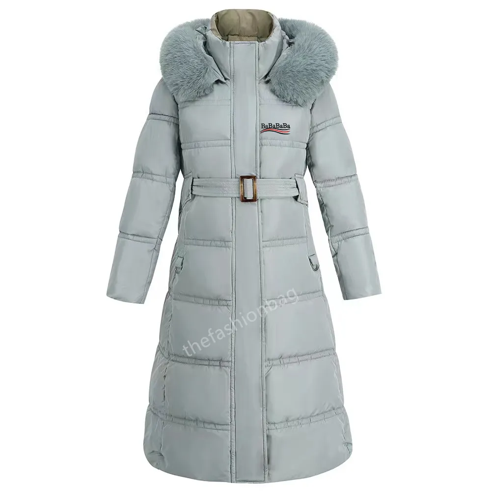 Dames Longue Doudoune Hiver Paris Designer Senior Casual OutdoorDown Veste Femme Épaissie Haute Qualité Coupe-Vent Chaud Col En Cuir De Renard