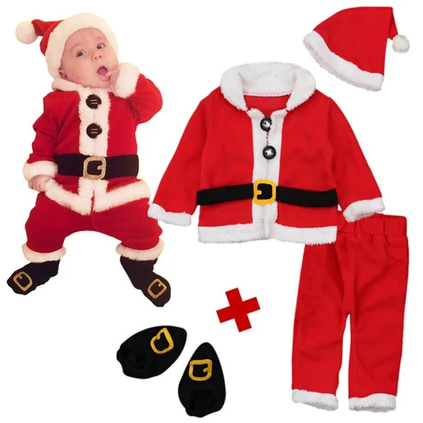 Детская рождественская одежда; Подходит для мальчиков и девочек с длинным рукавом; Ролевая игра в Санта -Клаус; Прекрасная детская одежда; x10225n