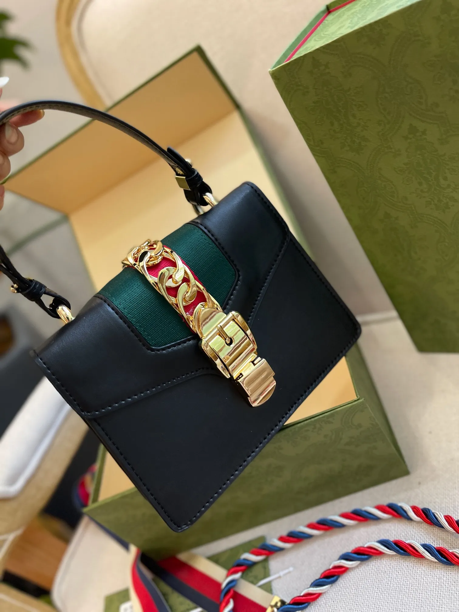 Sylvie Series Navy Bag Imported Nappaleather Totes Fashion Bags