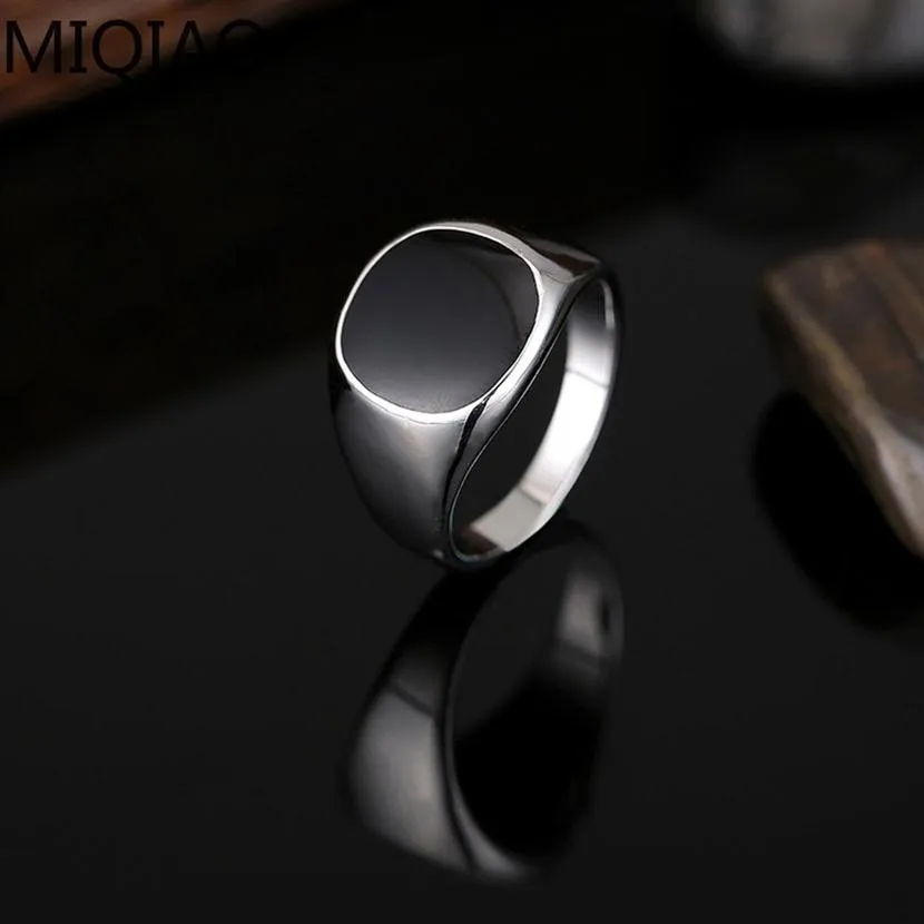 band Classic Smooth Oil Men's Wedding Anniversary Mens Men Ring289f