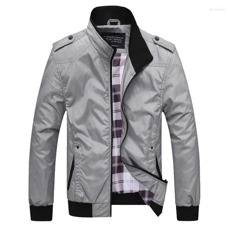 Jackets masculinos de qualidade de bombardeiro masculino masculino casual stand gola casaco casaco de gola de colar