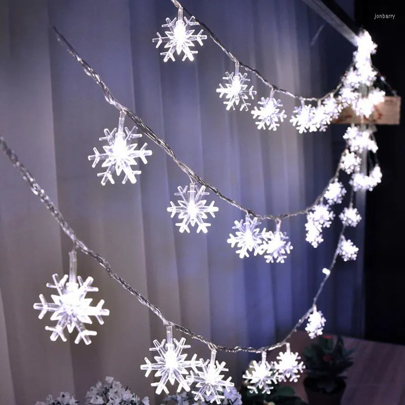 Strings 3.5M 20Leds 220V Snowflake Light String Led Fairy Xmas Party Home Garden Wedding Garland Tree Decorations