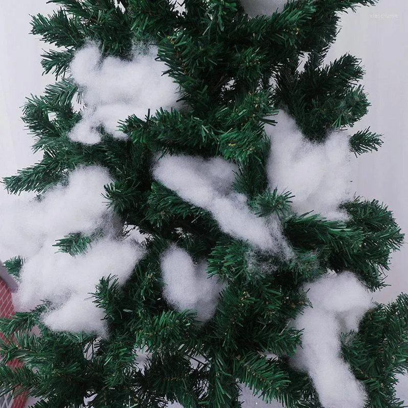 Juldekorationer 2022 Navidad Chrismas Ornament Simulering Sn￶flinga Sn￶ bomull Fake Scene Decoration Supplies Rekvisita