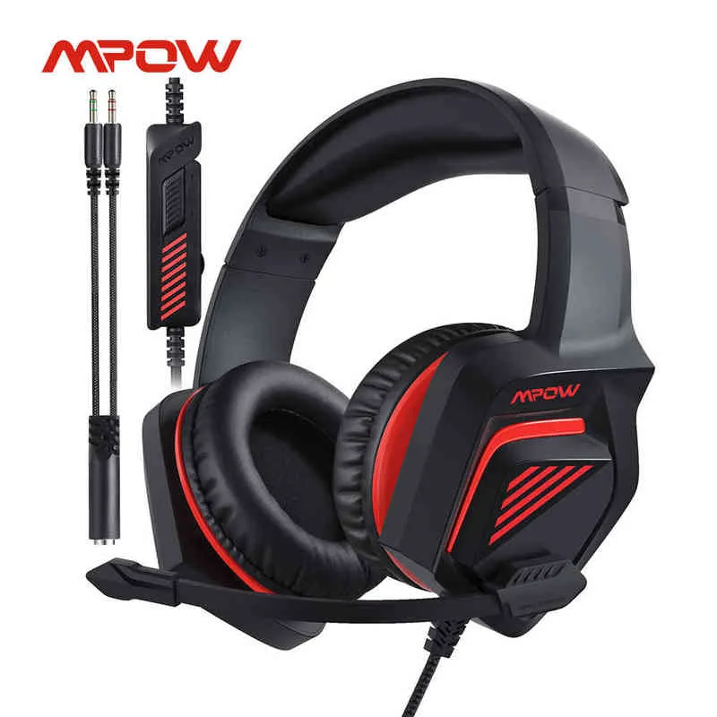 Headsets Mpow EG11 Gaming Headset 3.5mm Wired Headphones with Noise Cancelling Mic Surround Sound Computer Headphone for Xbox One PS4 PS5 T220916