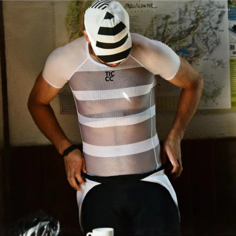 Racing Jackets Sport Cycling Underwear Men Base Layer Mesh Shirt Sleeveless Breathable Quick Dry Bicycle Road Ciclismo