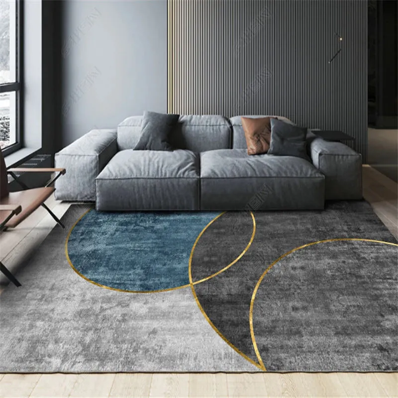 Comprar Alfombra con estampado geométrico para sala de estar, alfombras  lavables para dormitorio, alfombras grandes con estampado moderno para salón  y hogar