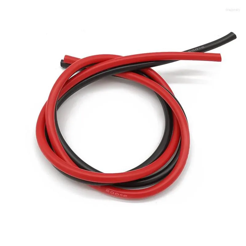 Beleuchtungszubehör 1 Meter rot schwarz 8AWG Silikondrahtkabel Silikongel flexibel