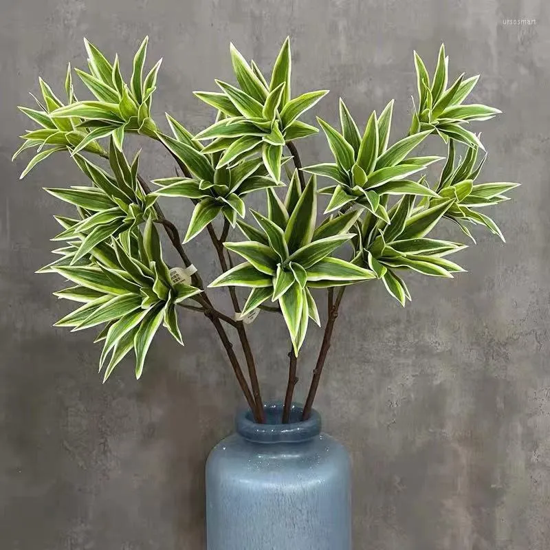 Dekorativa blommor 85 cm konstgjorda gr￶na v￤xter H￶g simulering Desktop Floor Fake Palm Leaf Bracket Plant Diy Home Decor for Els Office