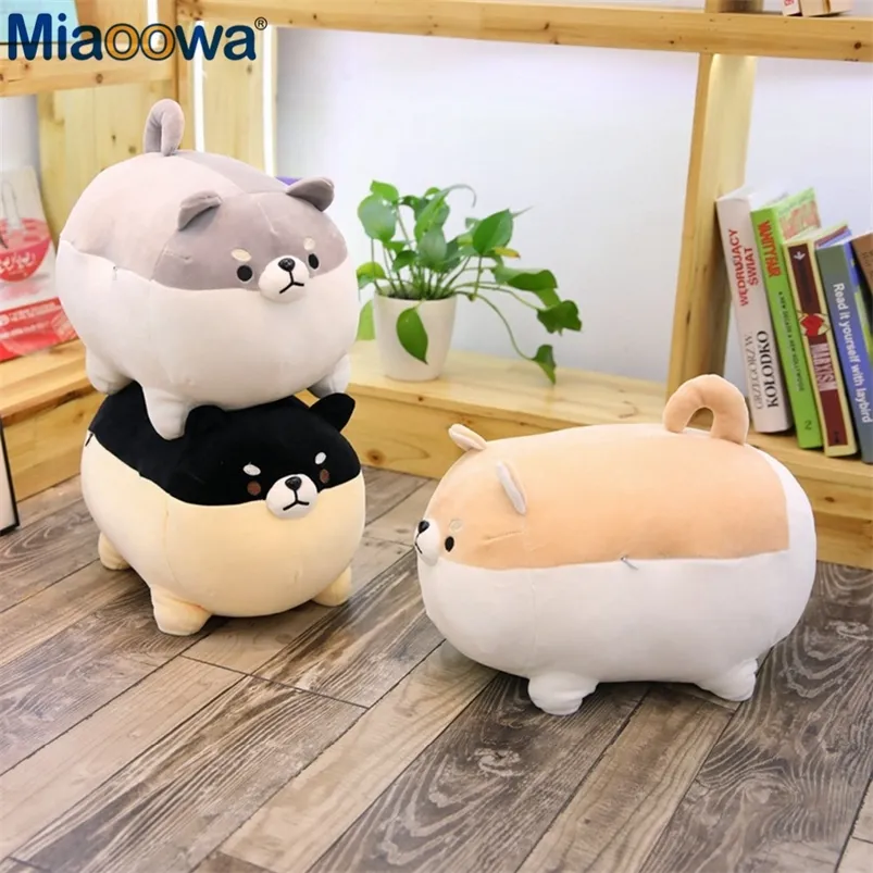 Gevulde pluche dieren 40/50 cm schattig Shiba Inu Dog Toy Soft Animal Corgi Chai Pillow Christmas Gift for Kids Kawaii Valentine Present 220919