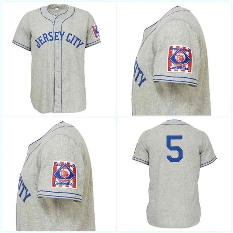 GlaA3740 Jersey City Giants 1939 Jersey de estrada qualquer jogador ou número de camisas de beisebol de alta qualidade costuradas