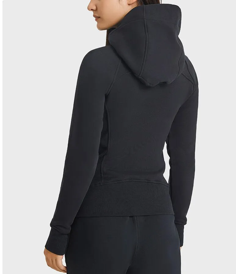 Lulus Yoga Jacket Womens Define Yoga Hoodieworkout Sport Coat Scuba Fitness Jacket High Street SportsクイックドライアクティブウェアトップアップトップA39N HWN9