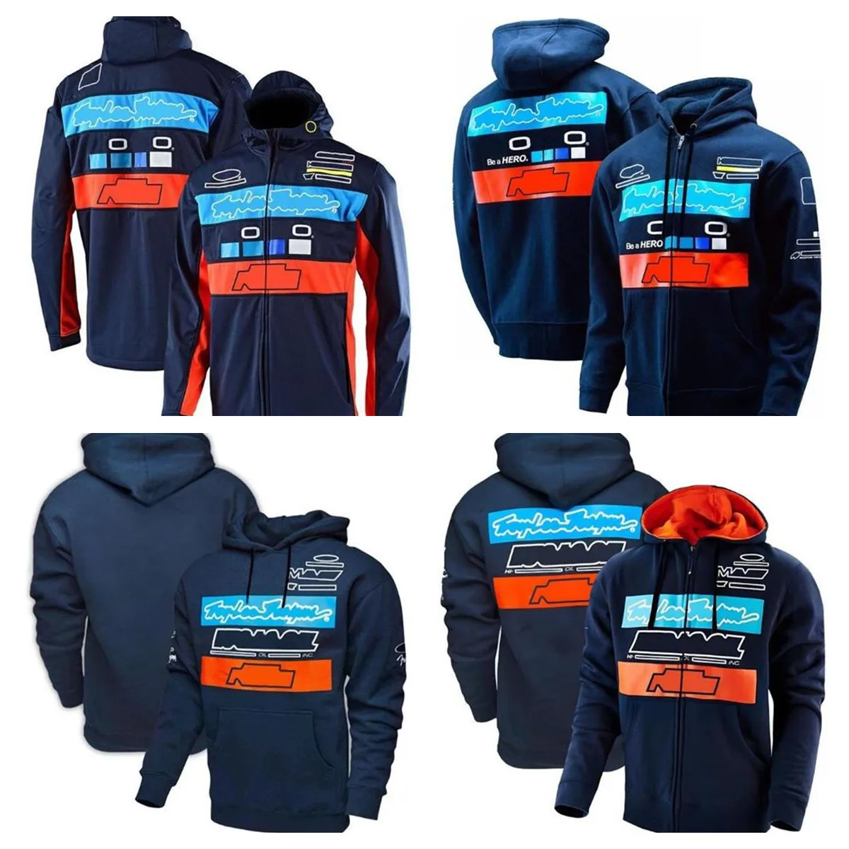 Motorcycle hoodie spring and autumn team sweater same style customization