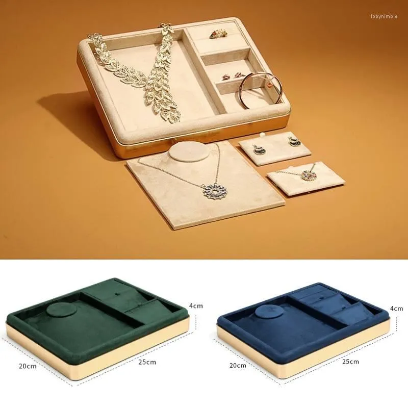 Boîte de rangement de pochettes à bijoux, organisateur pour colliers, bagues, accessoires de magasin, support de pendentif, présentoir