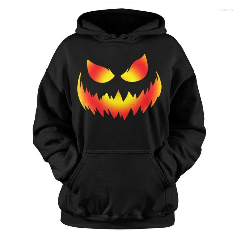 Men's Hoodies Men's & Sweatshirts Autumn And Winter Harajuku Trend Men's Women's Halloween Pumpkin Head Skull Series Pattern