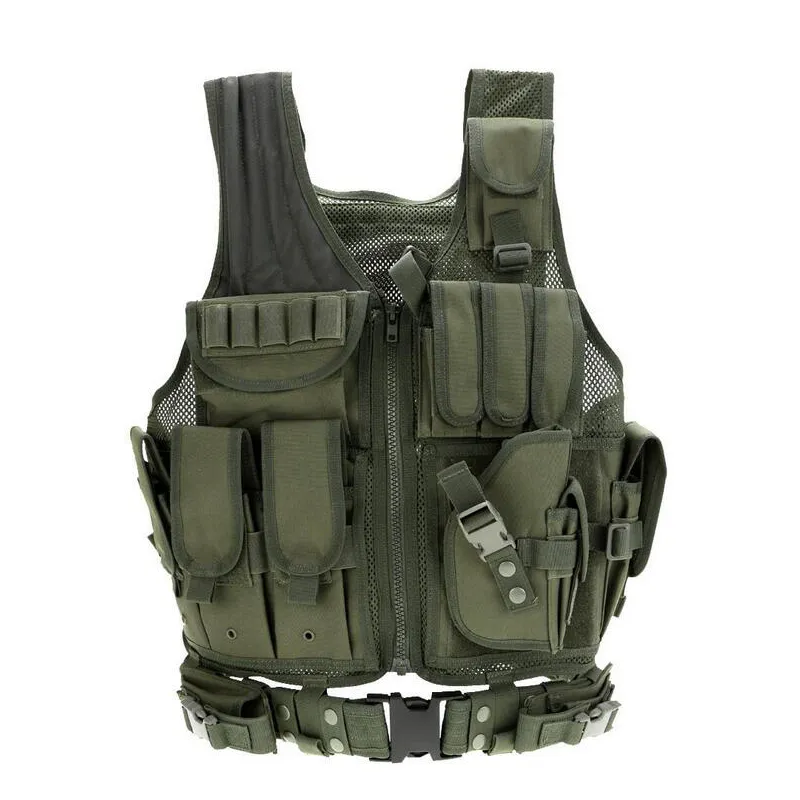 Herrenwesten Herrenwesten Taktische Weste Army Military Combat Armor Weste Jagdausrüstung Paintball-Ausrüstung Multi-Pocket-Schutzweste