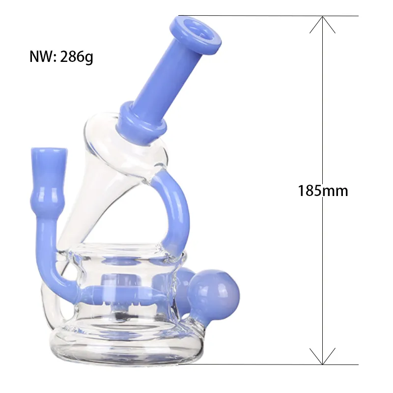 Smoking Glass Bongs Recycler Beaker Water Pipes Percolator Spiral-Pipe Filtration Hookahs Dab Rigs One Piece Retail