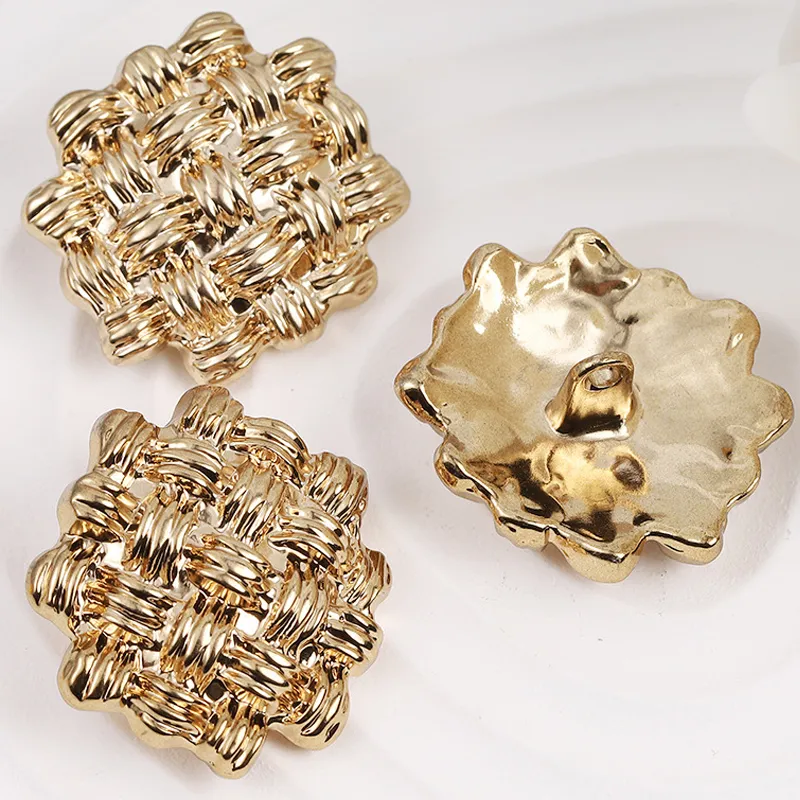 Metalen doe -het -zelf naaien Knoppen voor shirt jas trui 24 mm gouden knoop kleding accessoires componenten