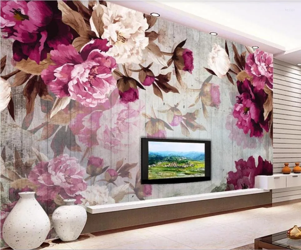 Wallpapers Customized Large Mural Wallpaper Retro British Wind And Air Balloon Background Wall Covering