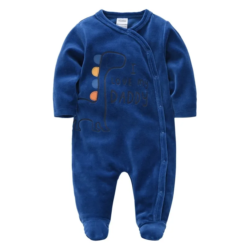 Pagliaccetti Inverno Neonato Vestiti Cartoon Design Manica lunga Ragazza nata Tuta intera in velluto Costume da bambino 220919