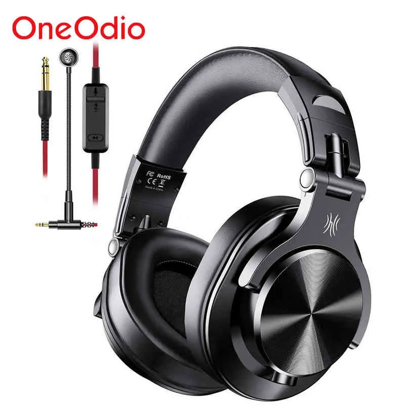 Headsets Oneodio A71 Studio Wired DJ Headphones With Microphone Stereo Earphone Audio Headset Gaming Headset For PC PS4 Xbox One Gamer T220916