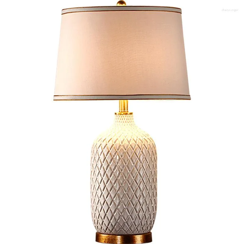 Table Lamps American Modern Minimalist Lamp Bedroom Bedside Ceramic Pineapple Decoration Study Living Room Dining Desk