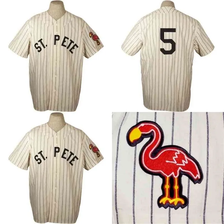 GlaC202 St. Petersburg Saints 1955 Home Jersey Shirt Personnalisé Hommes Femmes Jeunes Maillots De Baseball N'importe Quel Nom Numéro Double Couture