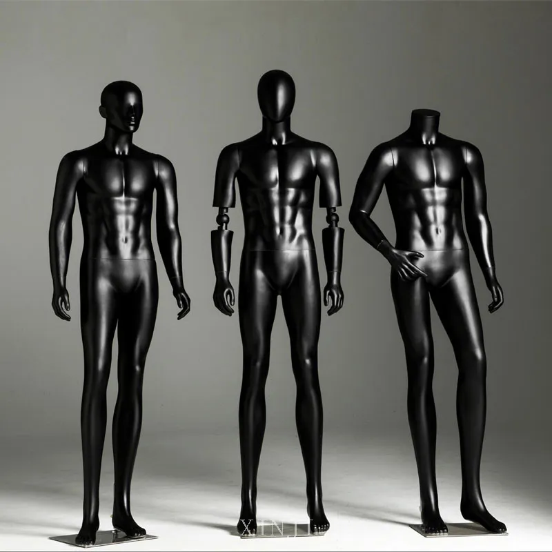 Manichini neri a corpo intero Modelli di uomini Puntelli Corpi umani Manichini da uomo casual Vendita diretta in fabbrica personalizzata