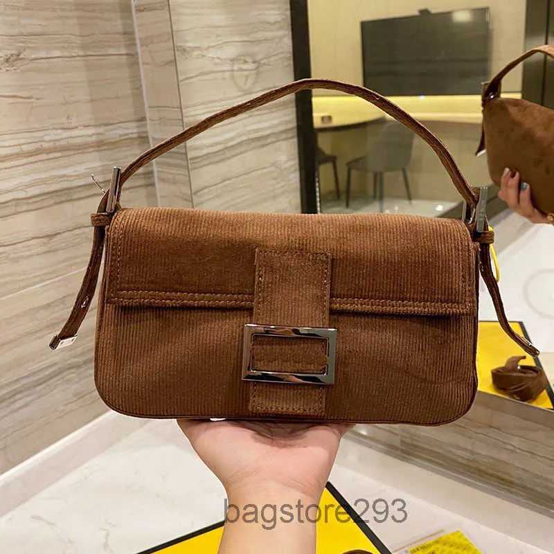 Designer Borse Donna Baguette in velluto a coste Borsa a tracolla di alta qualità Borse classiche vintage Borsa da donna sotto le ascelle Luxurys