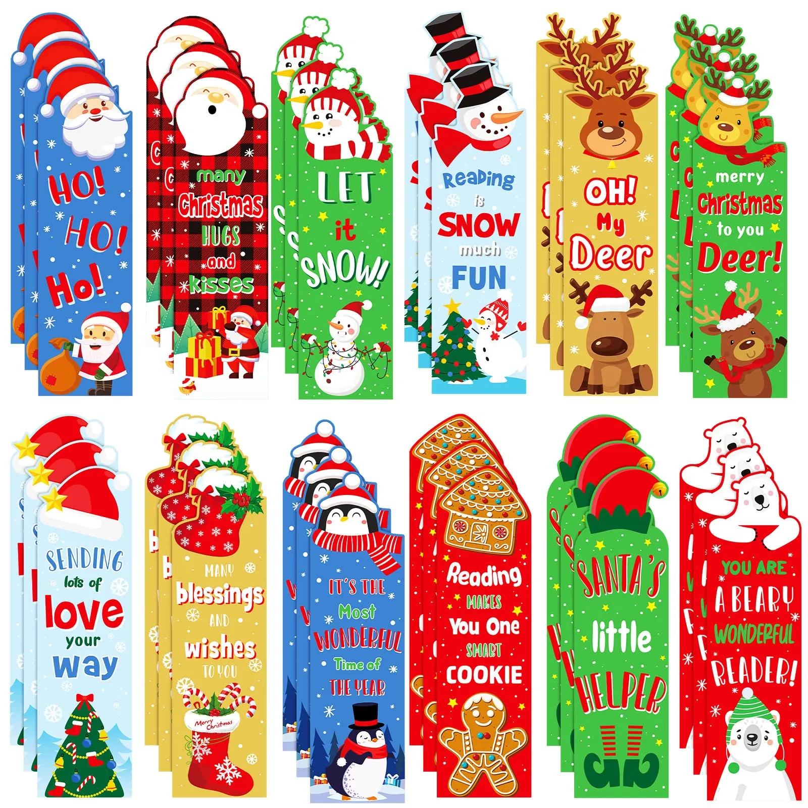 Bokmärke L Scratch and Sniff Bookmarks Kids doftade pedagogiska blandade illaluktande för studenter Läsare 12 Styles dofter Santa BDESPORTS AMQ8B