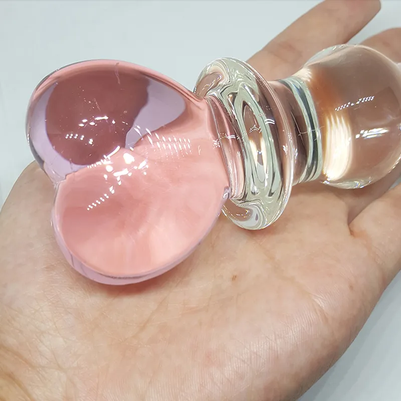 pink heart anal plug Classic Crystal Heart Plug Kawaii Cute Pink – DDLG Playground main image 0