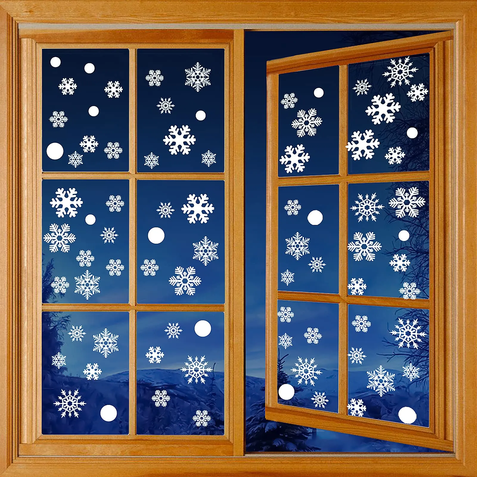 Kerstdecoraties L Window Stickers Winter Wonderland Snowflakes klampt stickers vast bevroren themafeest Sneeuw ornamenten Leveringen MxHome AMTRM