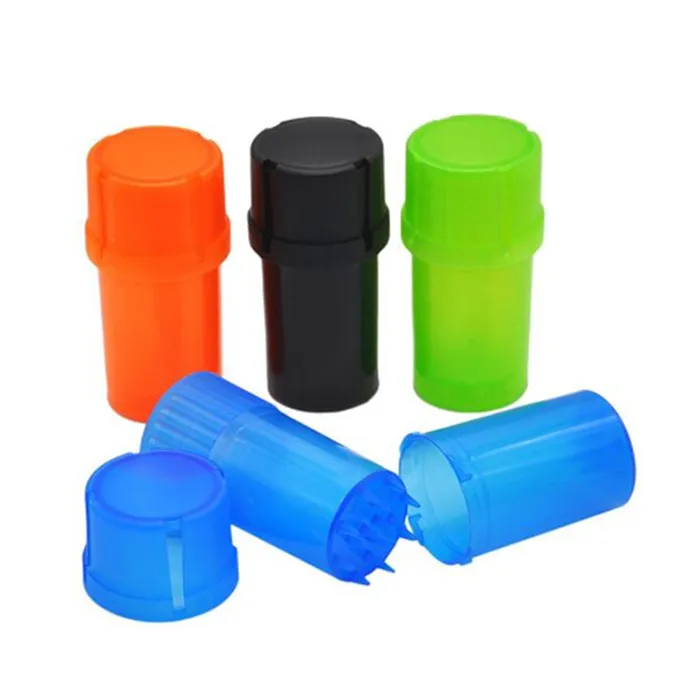 Stock New Plastic Tobacco Spice Grinder For Accessories Herb Grinders Crusher Smoking 42mm Diameter 3parts Tobacco