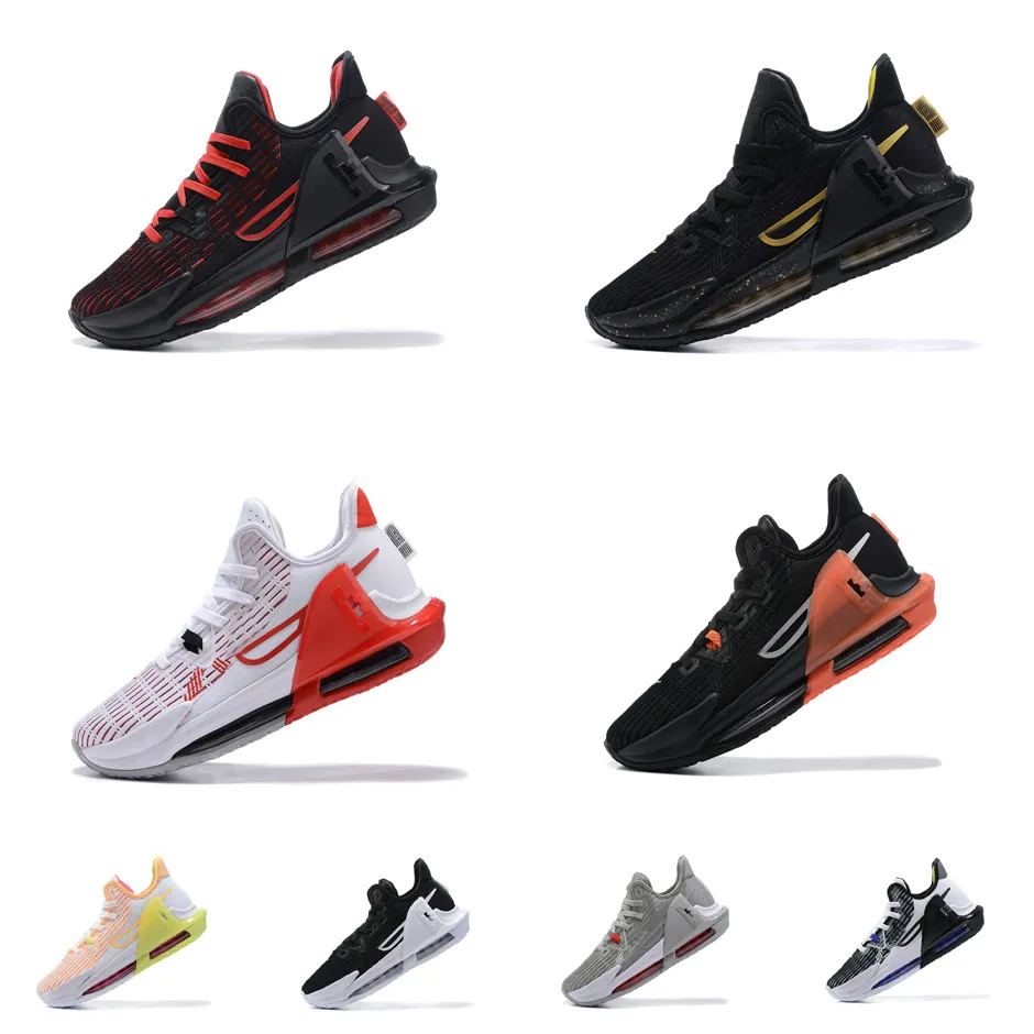 Zapatillas de baloncesto lebron james para hombre testigo 6 vi ep Negro  Rojo Bred Blanco Oro Equipo TB Pascua Amarillo Rosa BHM Zapatillas grises