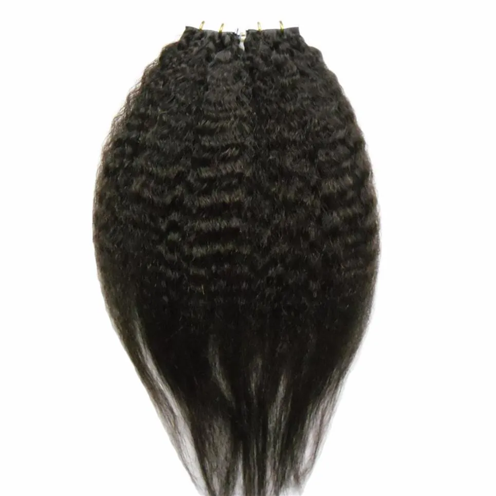 Cinta recta recta en extensiones de cabello humano brasileño 100g Cape de trama de piel de yaki PU en extensiones de cabello 18 20 "278x