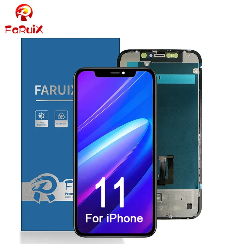 FaRuiX HD 3D Touch Screen Panels For iPhone 11 XR LCD Display Replacement Compatible With Model A1984 A2105 A2106 A2111 A2223 A2221 Incell Digitizer Assembly 6.1 inch