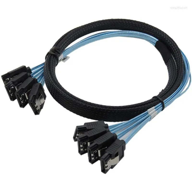 Computer Cables SAS CABLE SATA High Speed ​​6Gbps 4 Ports/Set Quality for Server 0,5 meter