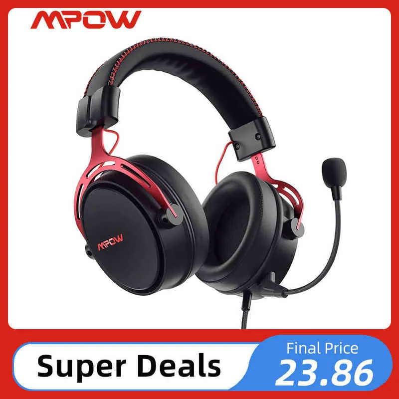 Casques Mpow/Soulsens Air SE PS4 Gaming Headset 3D Surround Sound Casque filaire avec micro antibruit pour PS4 PS5 Xbox One Switch T220916