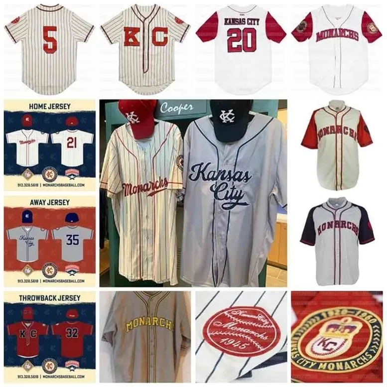 GlaC202 2021 Kansas City Monarchs Maillot de baseball personnalisé NLBM Negro Leagues Stiched Nom et numéro Rapide de haute qualité