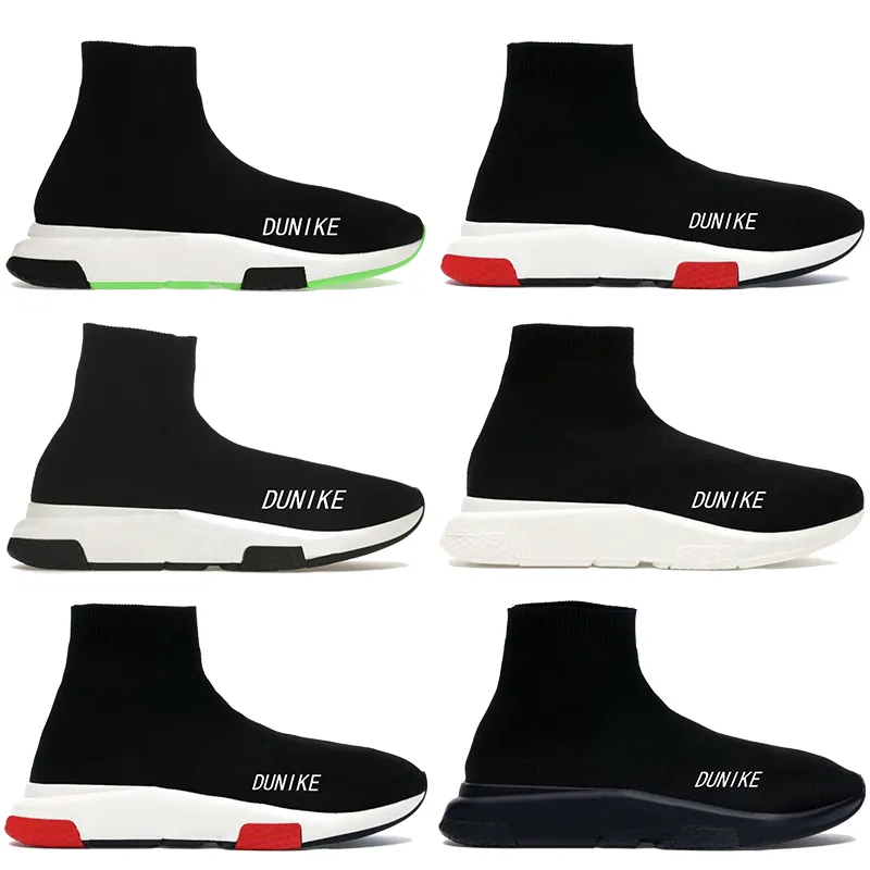 2022 Designer Speed ​​Casual Schuhe Paris Herren Triple Black White Red Green High Sneaker Plattform Luxus Männer Frauen flache Socken Sneakers Mode Trainer EUR 36-45