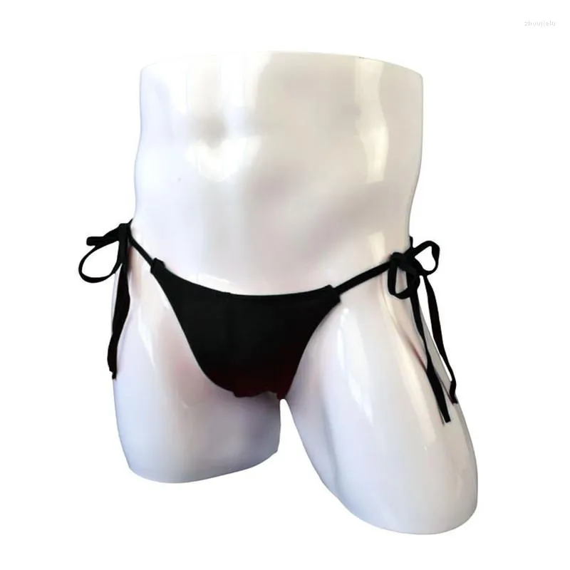 Mutande Soft Ice Silk Underwear For Men Slip Sexy Cintura sottile aperta Mutandine maschili Cueca Slip a vita bassa Hombre Erotic