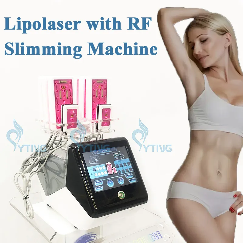 Lipo Laser RF Máquina de adelgazamiento Liposucción Lipolaser 8 Almohadillas Láseres LLLT Diodo Eliminación de celulitis Pérdida de grasa Equipo de uso en salón de casa