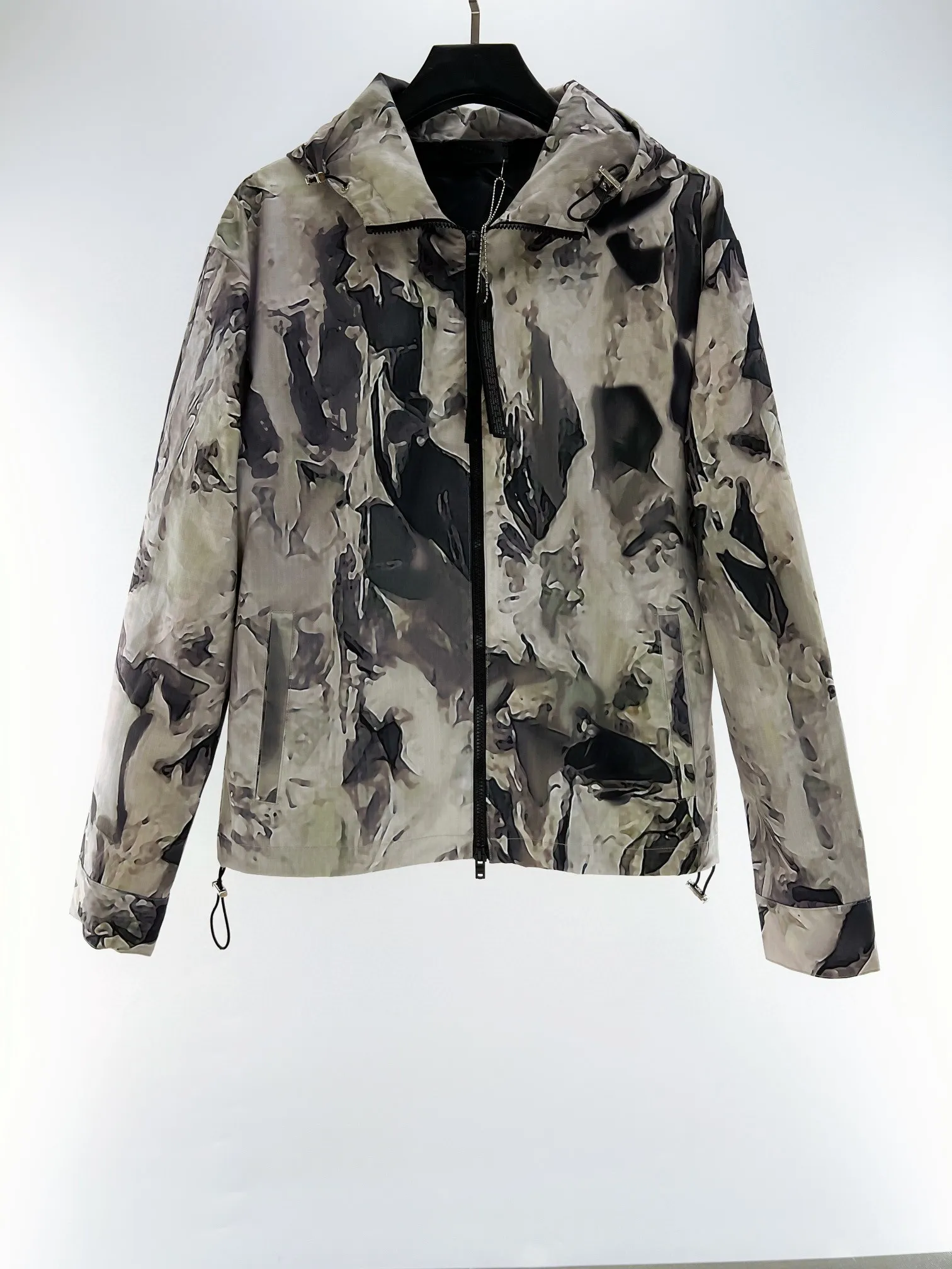 Jaqueta de grife masculina Casaco de camuflagem militar masculino Causal blusão roupas Hip Hop Moda masculina trincheira com zíper agasalhos Esporte