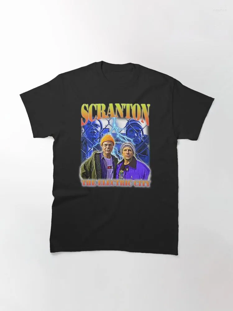 Мужские футболки с Scranton Электрический город хлопковой футболка для мужчин повседневное хип-хоп для