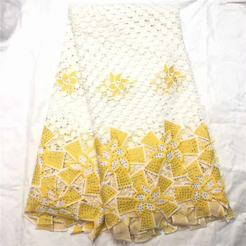 Clothing Fabric Nigerian Laces Fabrics 2022 High Quality Tulle African Lace Milk Silk French Net White Yellow
