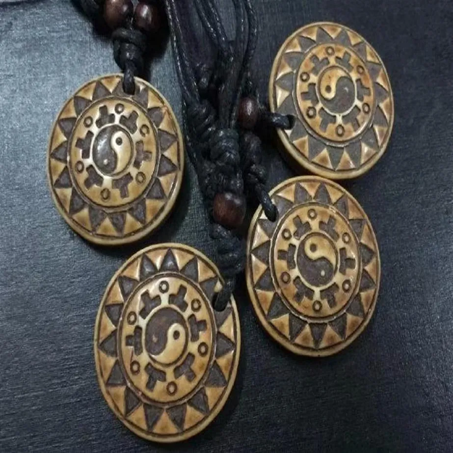 YQTDMY 15 PCS Vintage Bewest Round Style Biker Amulet Men's Boy's Colar290p