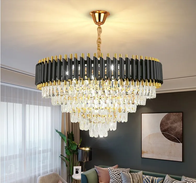 Photo inspiration: Visual Reference: Modern Crystal Chandelier For Bedroom E14 Hotel Lamp Villa Pendant