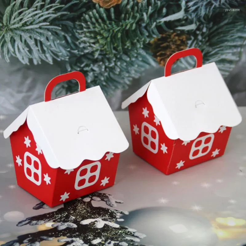 Opakowanie prezentów 10pcs świąteczne cukierki torby na pudełko Święty Mikołaj